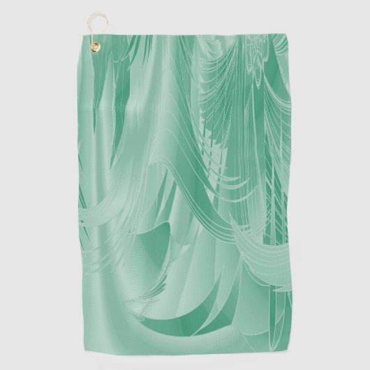 Mint Green Foliage Golfhanddoek (Voorkant)