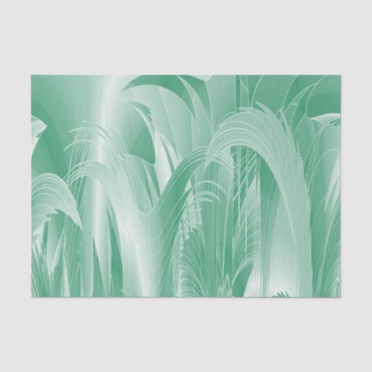 Mint Green Foliage Tissuepapier (Voorkant)