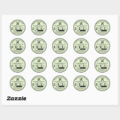 Mint Green Food Allergy Alert Bakery Sticker (Vel)