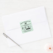 Mint Green Food Allergy Alert Bakery Sticker (Envelop)