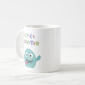 Mint Green Funny Little Monster Koffiemok (Voorkant links)