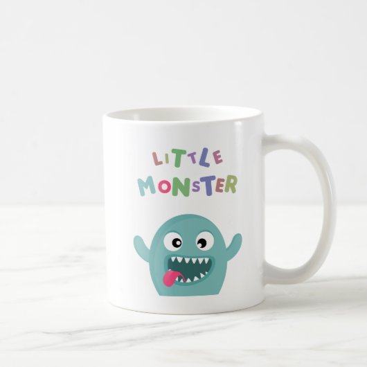 Mint Green Funny Little Monster Koffiemok (Rechts)