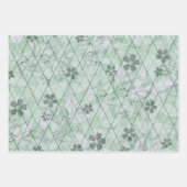 Mint Green geïnspireerde Garden Diamond Inpakpapier Vel (Voorkant 3)
