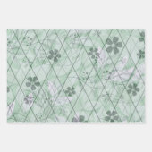 Mint Green geïnspireerde Garden Diamond Inpakpapier Vel (Voorkant)