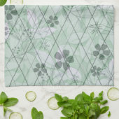 Mint Green geïnspireerde Garden Diamond Theedoek (Gevouwen)