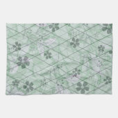 Mint Green geïnspireerde Garden Diamond Theedoek (Horizontaal)