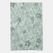 Mint Green geïnspireerde Garden Diamond Theedoek (Verticaal)