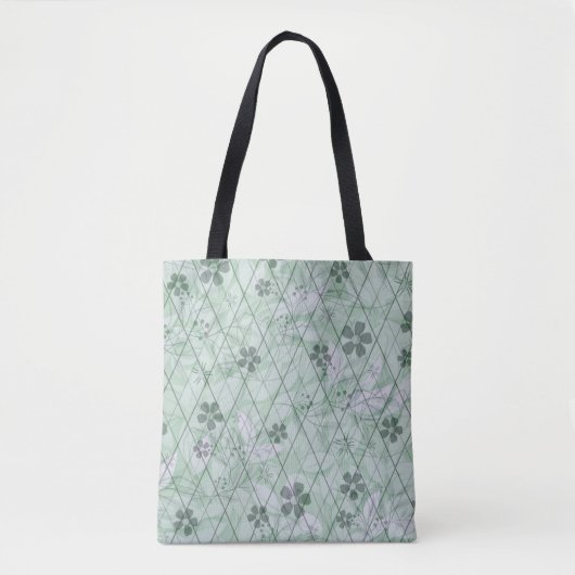 Mint Green geïnspireerde Garden Diamond Tote Bag (Voorkant)