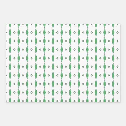 Mint green geometric motif wrapping paper sheets (Voorkant 3)