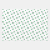 Mint green geometric motif wrapping paper sheets (Voorkant)