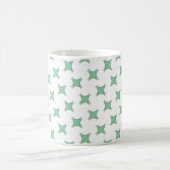 Mint green geometric star motif coffee mug koffiemok (Center)