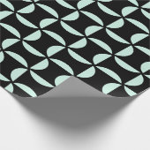Mint Green geometrische halve cirkel patroon Cadeaupapier (Hoek)