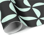 Mint Green geometrische halve cirkel patroon Cadeaupapier (Rol Hoek)