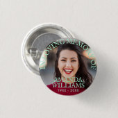 Mint Green gepersonaliseerde foto gedenkteken Ronde Button 3,2 Cm (Voorkant /achterkant)