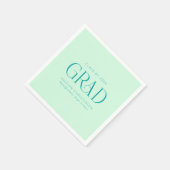 Mint Green Gepersonaliseerde Minimalistische Afstu Servet (Hoek)