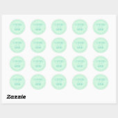 Mint Green Gepersonaliseerde Proost op het Afstude Ronde Sticker (Vel)