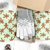 Mint Green Gingerbread Man Kerstmis Tissuepapier