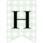 Mint Green Gingham Birthday Bunting Flag Banner (Tweede vlag)