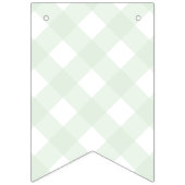 Mint Green Gingham Birthday Bunting Flag Banner (Eerste vlag)