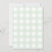 Mint Green Gingham Foto Verjaardag Kaart (Achterkant)