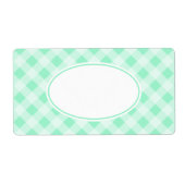 Mint Green Gingham Labels (Voorkant)
