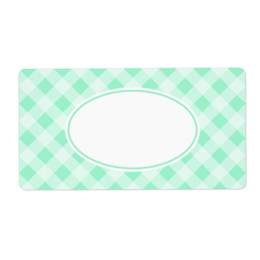 Mint Green Gingham Labels (Voorkant)