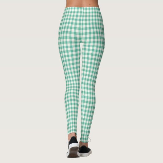 Mint Green Gingham Leggings (Achterkant)