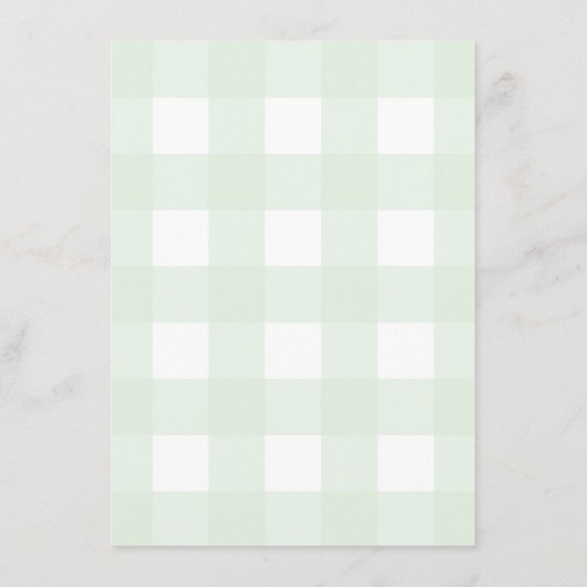 Mint Green Gingham Menu (Achterkant)