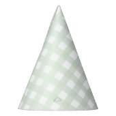 Mint Green Gingham Party Pet Feesthoedjes (Links)