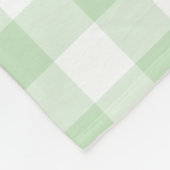 Mint Green Gingham Pattern Fleece Deken (Hoek)
