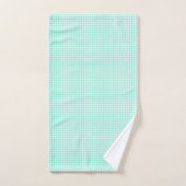 Mint Green Gingham Pattern Small Check Pset Handdoek (Handdoek)