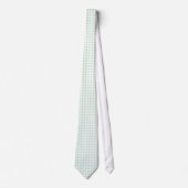 Mint Green Gingham Pattern-Stropdassen voor mannen Stropdas (Voorkant)