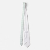 Mint Green Gingham Pattern-Stropdassen voor mannen Stropdas (Achterkant)