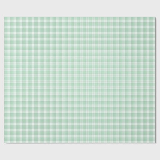 Mint Green Gingham Pset Cadeaupapier (Vlak)