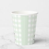 Mint Green Gingham Rocking Horse Paper cup Papieren Bekers (Rechts)