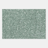 Mint Green Glam Gold Sparkle Glitter Inpakpapier Vel (Voorkant 3)