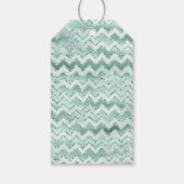 Mint Green Glam Kerstmis Cadeaulabel (Achterkant)
