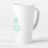 Mint Green Glam Kerstmis Latte Mok (Rechterhoek)