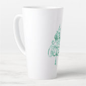 Mint Green Glam Kerstmis Latte Mok (Linkerhoek)