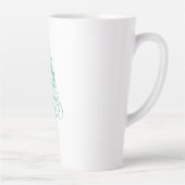 Mint Green Glam Kerstmis Latte Mok (Rechts)