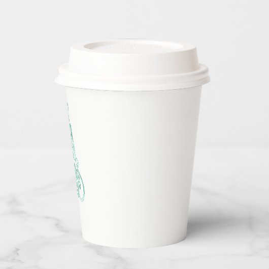 Mint Green Glam Kerstmis Papieren Bekers (Links)