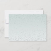 Mint Green Glitter and Shine Wedding RSVP Kaart (Achterkant)