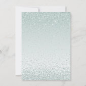 Mint Green Glitter Baby shower Invitation Kaart (Achterkant)