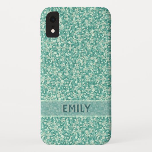 Mint Green Glitter Case-Mate iPhone Case (Achterkant)