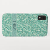 Mint Green Glitter Case-Mate iPhone Case (Achterkant (horizontaal))