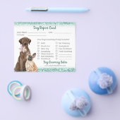 Mint Green Glitter Dog Grooming Report Kaart Flyer (Enkel)