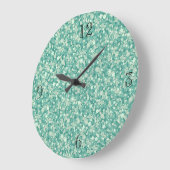 Mint Green Glitter en Sparkles. Grote Klok (Hoek)