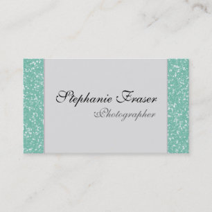 Mint Green Glitter-fotograaf Visitekaartjes
