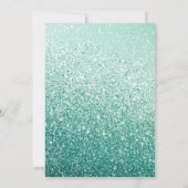 Mint Green Glitter Glam Bling 60e verjaardag Haar Kaart (Achterkant)