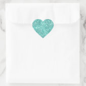 Mint Green Glitter Hart Sticker (Tas)